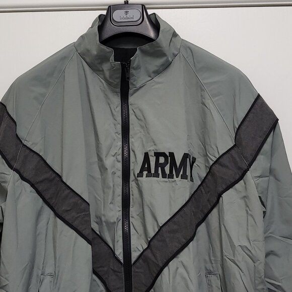 Vintage Mens Army Jacket Size Large Full Zip Windbreaker Pockets Vented Lined - Picture 2 of 16